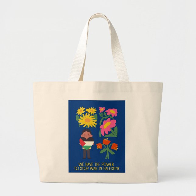 Grand Tote Bag paix pour la Palestine (Devant)