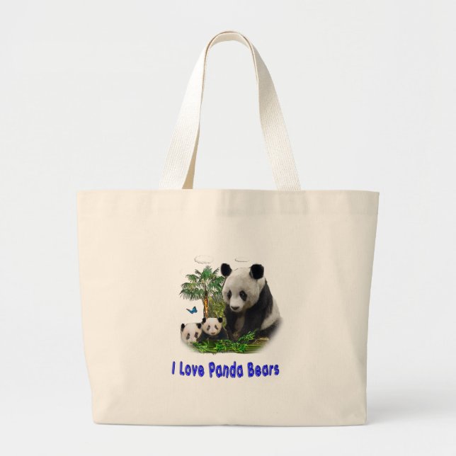 Grand Tote Bag panda beras (Devant)