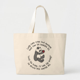 Grand Tote Bag Panda chanceux de pattes avec l'éléphant
