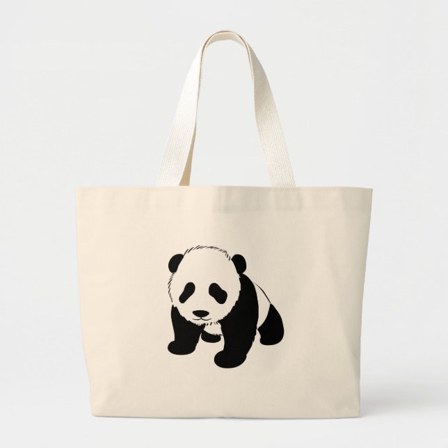 Grand Tote Bag Panda de bébé (Devant)