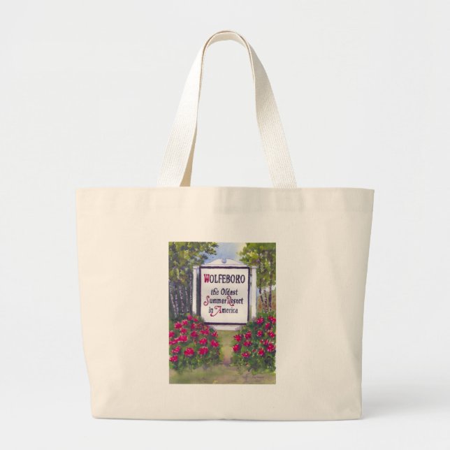 Grand Tote Bag Panneau NH Wolfeboro (Devant)