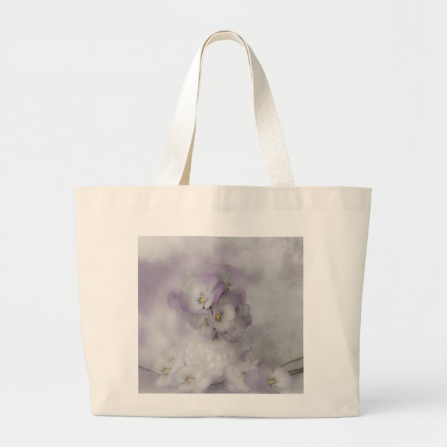 Grand Tote Bag Pansies souples (Devant)
