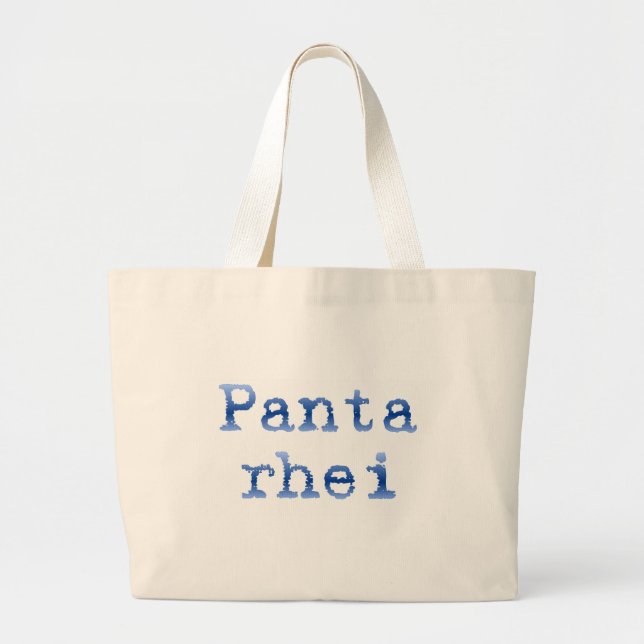 Grand Tote Bag Panta rhei "Tout coule" (Devant)