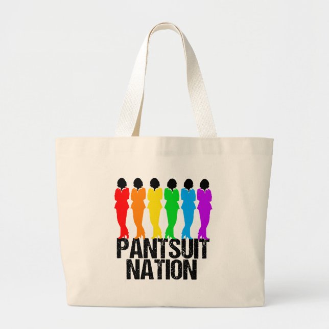 Grand Tote Bag Pantsuit Nation Rainbow Women (Devant)