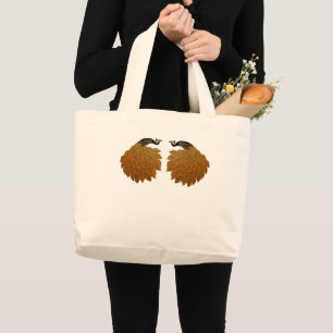 Grand Tote Bag Paon Art Nouveau de Will Bradley
