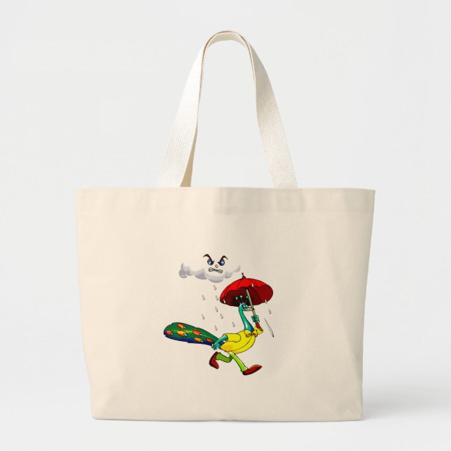 Grand Tote Bag Paon de Percy (Devant)