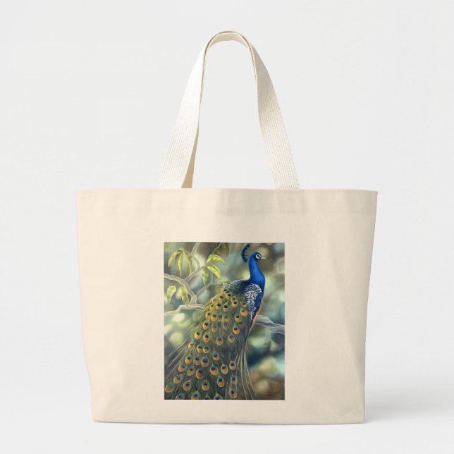 Grand Tote Bag Paon Fourre-tout (Devant)