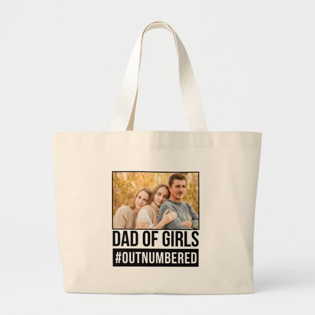 Grand Tote Bag Papa des filles #Surnuméroté (Devant)