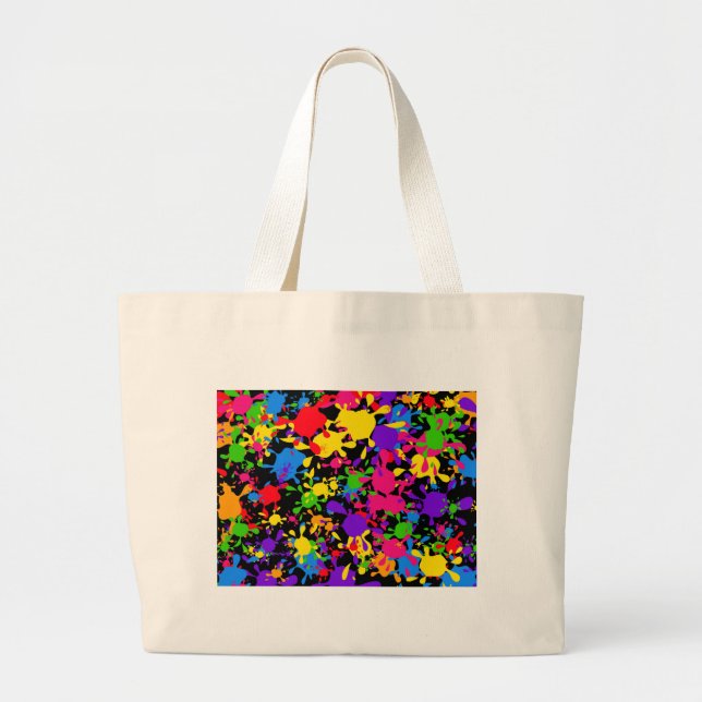 Grand Tote Bag Papier peint d'éclaboussure (Devant)