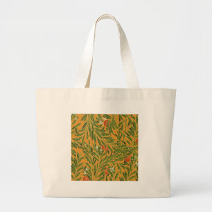 Grand Tote Bag Papier peint Vintage Orange Tree Motif Art Nouveau