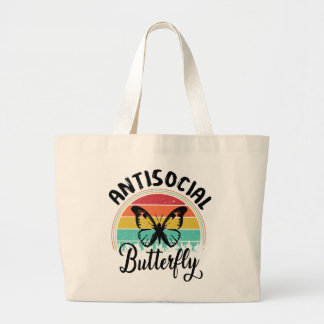Grand Tote Bag Papillon Antisocial Introverti Anxiété Devenir Adu