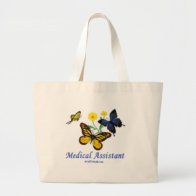 Grand Tote Bag Papillon d'aide médical (Devant)