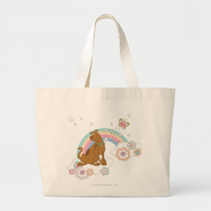 Grand Tote Bag Papillon d'arc-en-ciel de Scooby-Doo