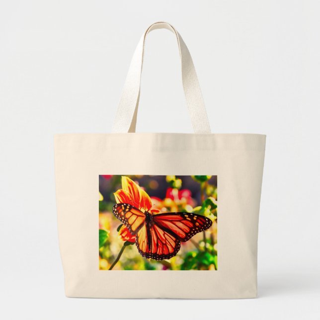 Grand Tote Bag Papillon plus audacieux (Devant)