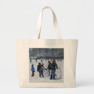 Grand Tote Bag Parc de la Hollande dans la neige 2009