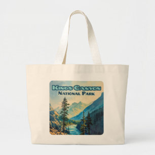 Grand Tote Bag Parc national de Kings Canyon Californie Vintage