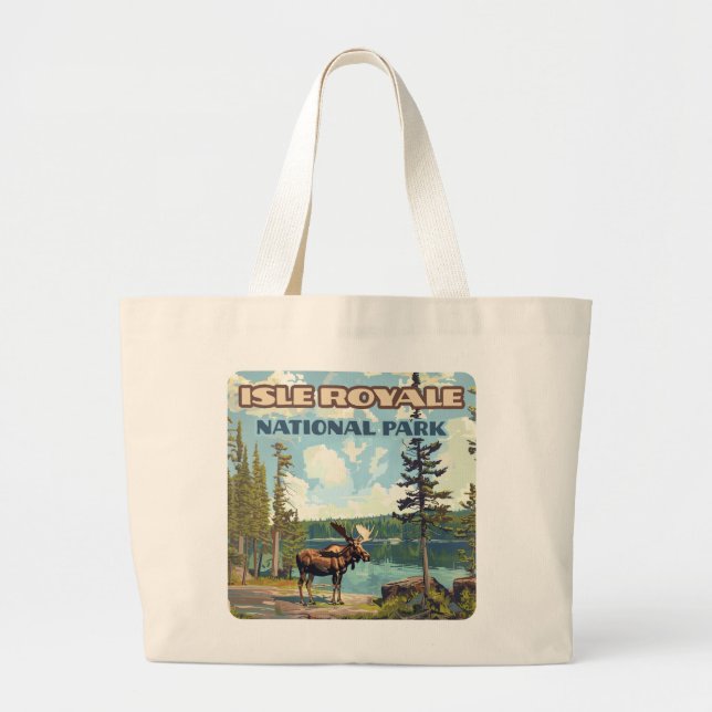 Grand Tote Bag Parc national de l'Isle Royale Lac Michigan (Devant)