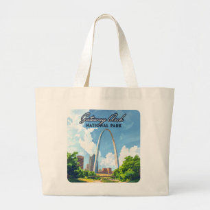 Grand Tote Bag Parc national Gateway Arch Missouri St Louis Retro