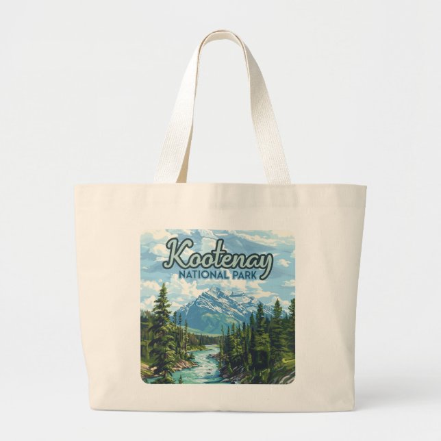Grand Tote Bag Parc national Kootenay Canada Colombie-Britannique (Devant)