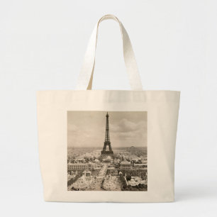 Grand Tote Bag Paris : Tour Eiffel, 1900