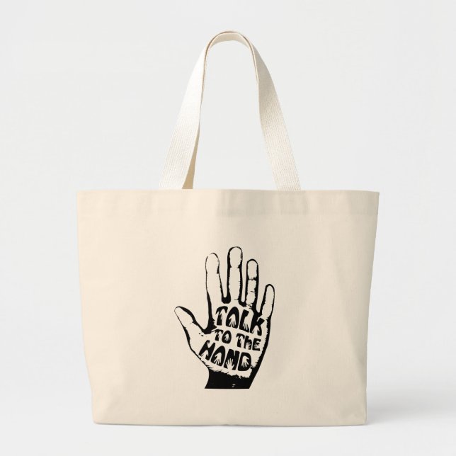 Grand Tote Bag Parler À La Main (Devant)