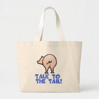Grand Tote Bag Parlez à Tail Piggy Pig