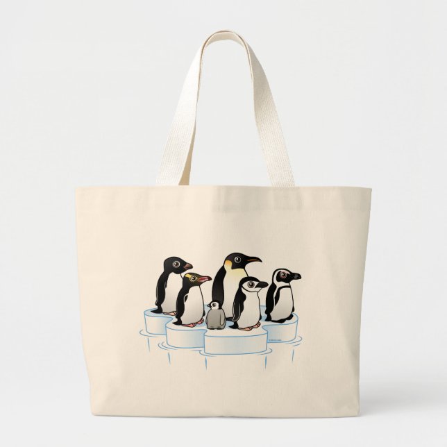 Grand Tote Bag Partie de pingouin (Devant)