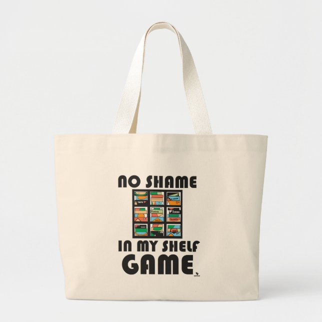 Grand Tote Bag Pas de honte Shelf Jeu amusant jeu Motto (Devant)