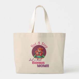 Grand Tote Bag Pas un pas juste un vrai bonus maman mère jour des