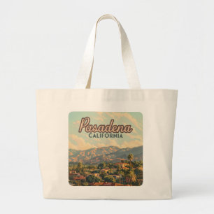 Grand Tote Bag Pasadena Los Angeles California Mountains Vintage