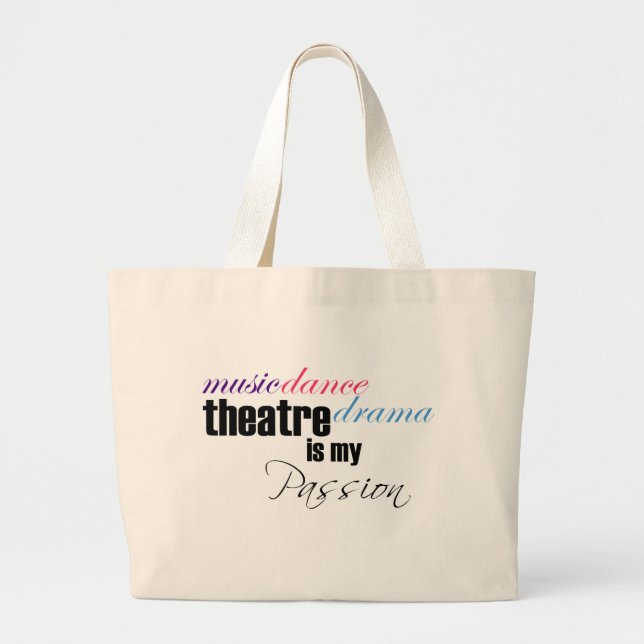 Grand Tote Bag Passion de théâtre (Devant)