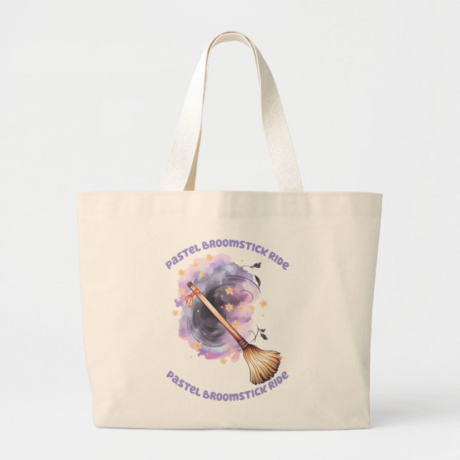 Grand Tote Bag Pastel Broomstick (Devant)
