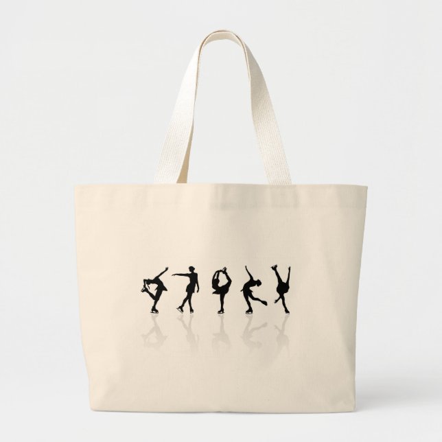 Grand Tote Bag Patineurs et réflexions (Devant)