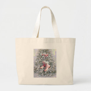 Grand Tote Bag PATINS de GLACE dans le ROSE par SHARON SHARPE