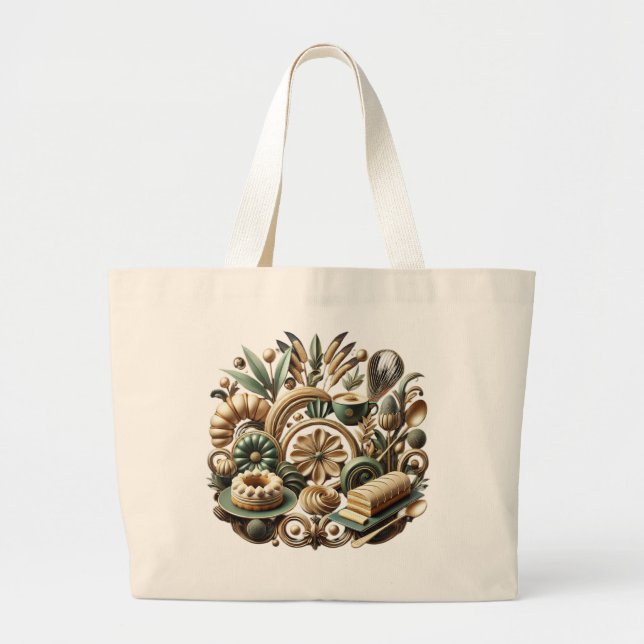 Grand Tote Bag Pâtisserie et cuisson (Devant)