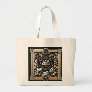 Grand Tote Bag Pâtisseries et boulangeries de luxe de style vinta
