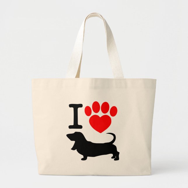 Grand Tote Bag Patte de coeur (Devant)