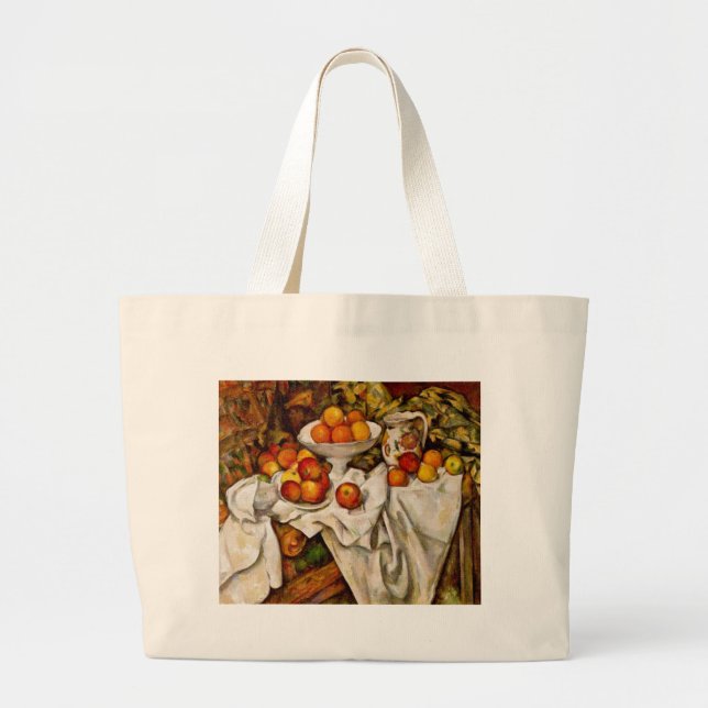 Grand Tote Bag Paul Cezanne Pomples Oranges Impressionnisme (Devant)