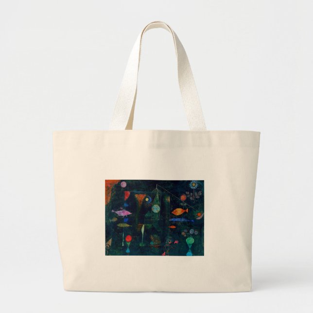 Grand Tote Bag Paul Klee Fish Magic Peinture Abstraite Art graphi (Devant)