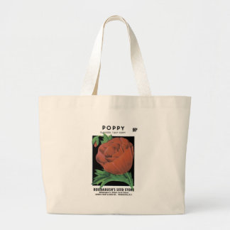 Grand Tote Bag Pavot, Tulipe de Flandre, magasin de semences de R