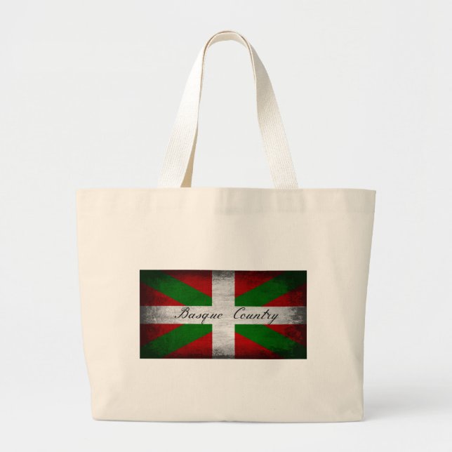 Grand Tote Bag Pays basque Drapeau déprimé (Devant)