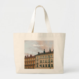 Grand Tote Bag Paysage urbain de Södermalm à Stockholm