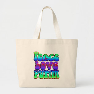 Grand Tote Bag Peace Love Purim