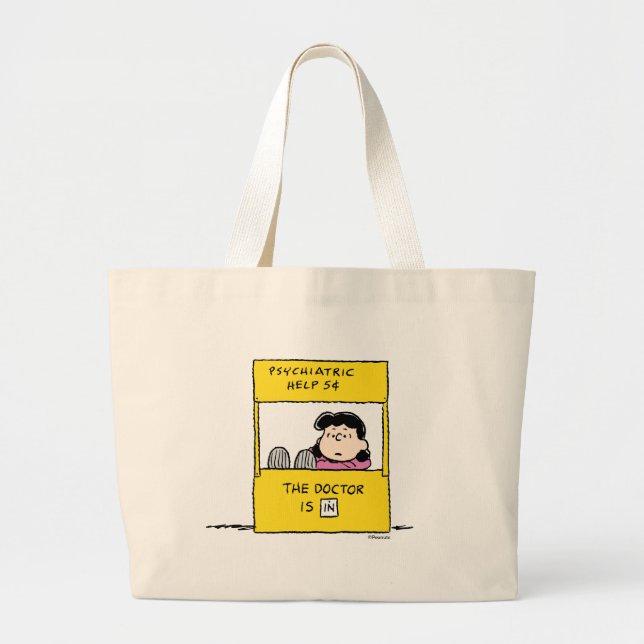 Grand Tote Bag Peanuts | Lucy & the Doctor Is In (Devant)