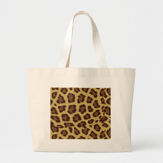 Grand Tote Bag Peau léopard (Devant)