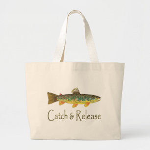 Grand Tote Bag Pêche à la capture et au rejet