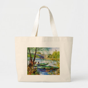 Grand Tote Bag Pêche au printemps, Vincent van Gogh. Beau prix