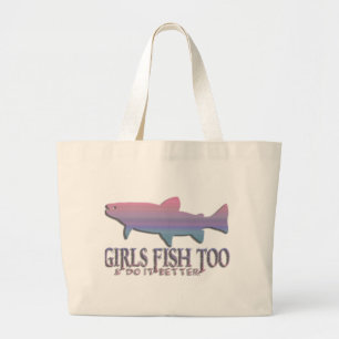 GRAND TOTE BAG PÊCHE DE TRUITE DE FILLE