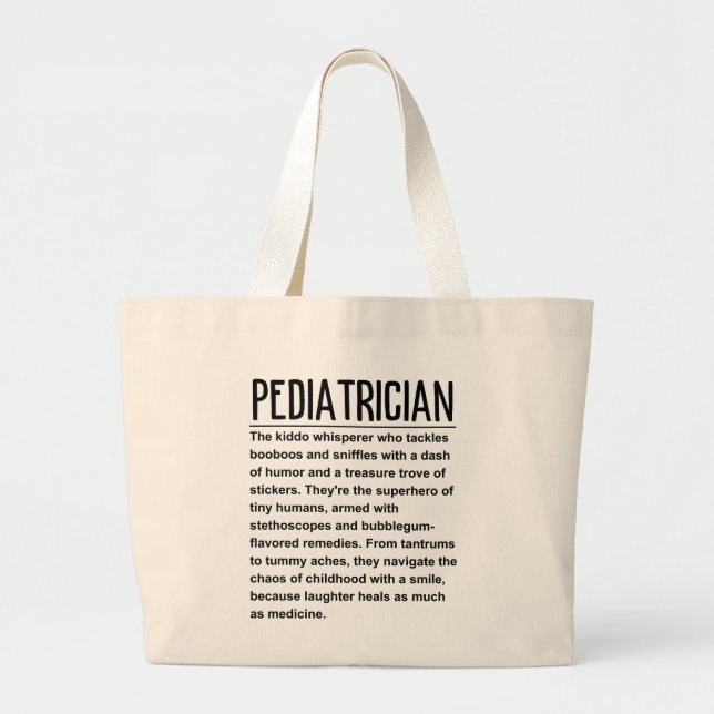 Grand Tote Bag Pédiatre (Devant)