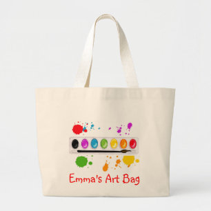 Grand Tote Bag peignez la boîte avec des éclaboussures